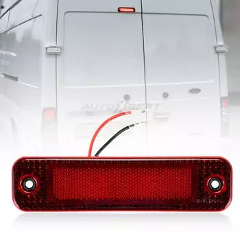 ДЛЯ FORD TRANSIT MK3 2006 -2014 Задние светодиодные стоп-сигналы Светодиодная модернизация Высокое крепление стоп-сигнала 1519539 4888990 5089490 7C1613N408AA красный