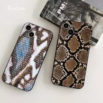 ДЛЯ IPhone 14 Мягкий чехол из змеиной кожи для Iphone 14 11 12Pro 8 7 Plus X 13Pro MAX SE2020 XR XS Чехлы iphone XR