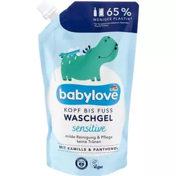 dm babylove babylove baby sensitive гель для мытья сменная упаковка 500 мл