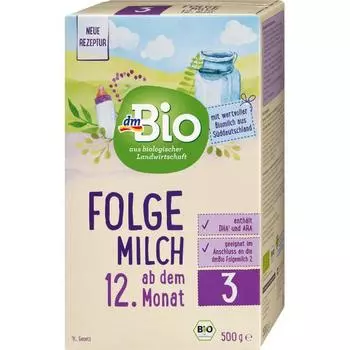 DM Bio dmBio Folgemilhi сухое молоко стадия 3 12M+ 500г