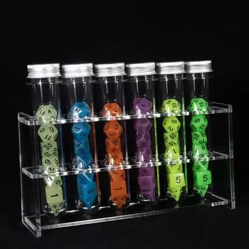 DND Dice 42pcs Luminous Polyhedral Dice set with Tube for DND Role Playing Game As Gift for Board Game Lover