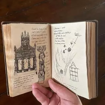 Дневник Грааля Индианы-Джонса, реквизит, реплика дневника со скрытыми драгоценными вкладами, подарок для заядлых киноманов, ретро спиральный блокнот, хит продаж темные хаки
