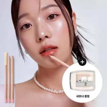 [Добавлен НОВЫЙ цвет] Специальный набор карандашей для губ Clio Velvet Lip Pencil, корейская косметика, KPOP [NEW/Built-in sharpener] 5 soft berries