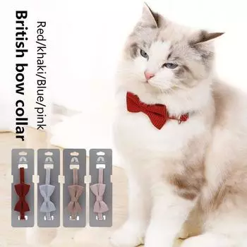 Dog Bow Collar Set - Adjustable Mixed Colors For Large Breeds - Perfect For Spring/Summer & Independence Day Celebrations синий