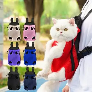 Dog Cat Backpack, Pet Backpack, Portable Mesh Breathable Backpack for Outdoor Use M