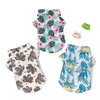 Dog Clothes T-shirt For Small And Medium Dogs Leaf Dog Costume Pet Supplies Dog Shirts Pet Vest XL синий