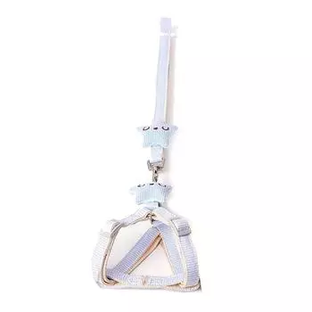 Dog Harness Leash Adjustable Comfortable Handle Safe Pet Vest with Traction Rope for Cat Walking 1.5x120cm / 0.6x47.2in синий