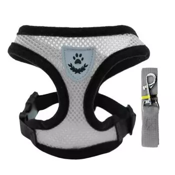 Dog Harness Small Dogs Cats Adjustable Pet Harness Set Breathable Vest Pug Chihuahua XL