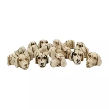 Dog Head Cover 20 Resin Outdoor Courtyard Tabletop Flower Pot Paving Stone Decoration Fish Tank Decoration One Size синий
