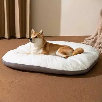 Dog Mats Thicken Soft Cushion Removable Washable Dog Beds Winter Kennel Floor Mats Oval Shape Pet Sleeping Mattress S-44x34x7cm