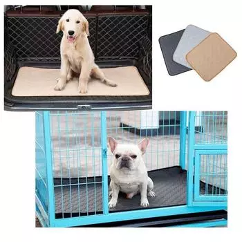 Dog Pee Pad Reusable Washable Waterproof Absorbent Pet Mat Puppy Training Pad Dog Car Seat Cover Dog Bed Dog Supplies 50x40cm темно серый