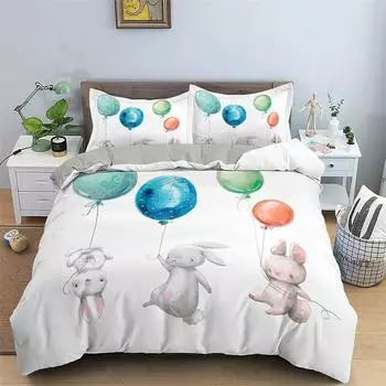 Dog Print Pug Retriever Corgi Dog Duvet Cover Microfiber Cute Pet Animal Queen Quilt Cover for Girls Boys Kids Room Decorations 135x200cm 2pcs