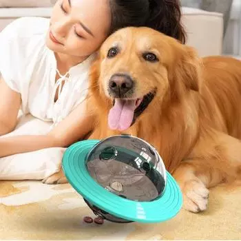 Dog Slow Feeder Interactive Dog Toy for IQ Building - Slow Feeder Disk Shaped Chew Toy for Dogs синий