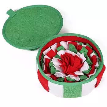 Dog Sniffing Pad Slow Food Box Training Sniff Mat Dogs Release Stress Training Carpet Puppy Interactive Toys Pet Christmas Gift зелёный