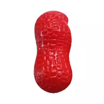 Dog Squeaky Toy Teeth Grinding Bite Resistant Simulation Peanut Shape Puppy Chewing Toy for Teddy красный