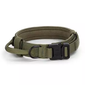 Dog Training Collar Professional Nylon Webbing Neck Protection Adjustable Pet Collar for Medium L зелёный