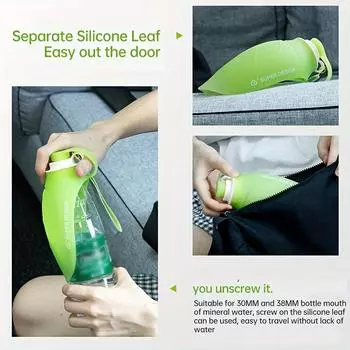 Dog Water Bottle for Walking, Feeder Container Portable with Drinking Cup Puppy, Cats, Hamsters, Rabbits and Other Small Animals