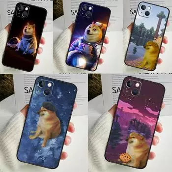 Doge Case For iPhone 14 13 12 11 16 15 Pro Max Mini Cover X XR XS 8 7 14 16 15 Plus Accessories iPhone 16 Plus