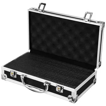 DOITOOL Aluminum Tool Tool Tool Tool Aluminum Tool Accessory Duralumin Aluminum Small Item Storage Lock Aluminum Carrying Home Storage Black Box,