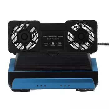 Док-станция 9 в 1 для Steam Deck RGB USB C HD Мультимедийный интерфейс 4K 60 Гц Gigabit Ethernet