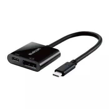 Док-станция ELECOM USB-C DisplayPort Conversion TypeC - DisplayPort & Power Supply Port Conversion Adapter Black [Проверенная совместимость с iPhone