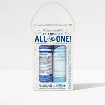 Доктор. Bronner S Pure casStile Soap Double Plan Baby 240 мл+мята 240 мл