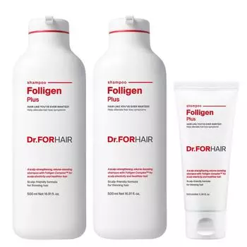 Доктор. Для волос Polygen Plus Шампунь против выпадения волос 500 мл x 2 шт + 100 мл, 1 набор