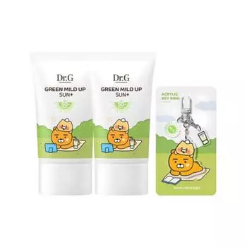 Доктор. G Green Mild Up Sun Plus Солнцезащитный крем SPF50+ PA++++ (50 мл x 2 + набор брелоков)