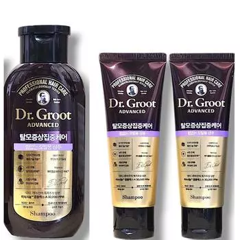 Доктор. Groot Hair Loss Интенсивный шампунь для ослабленных волос 1 x 180 мл + 2 x 75 мл