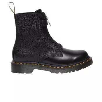Доктор. Martens 1460 Ботинки кожаные на шнуровке с молнией спереди, черные женские кроссовки 32054001 36
