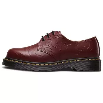 Доктор. Мужские ботинки Martens A Bathing Ape x Emboss 1461 Camo Red Cherry-Red 23569600