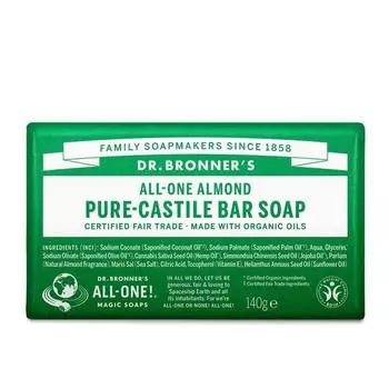 Доктор. Мыло Bronner s Almond Pure Castile Bascoap 140г, 1 шт.
