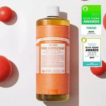 Доктор. Мыло Bronner s Pure Castile Soap 950 мл 10 видов, выберите 1 Tea Tree Pure Castile Soap