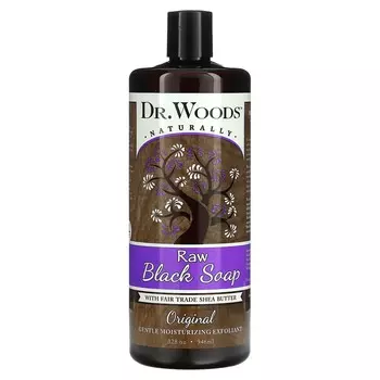 Доктор. Woods, Черное сырое мыло, оригинальное, 32 жидких унции (946 мл)