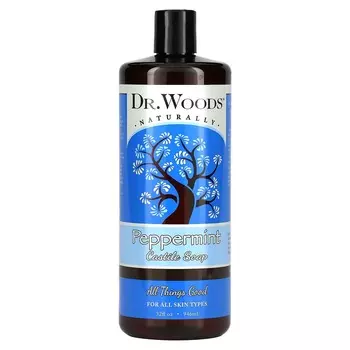 Доктор. Woods, Кастильское мыло с перечной мятой, 32 жидких унции (946 мл)