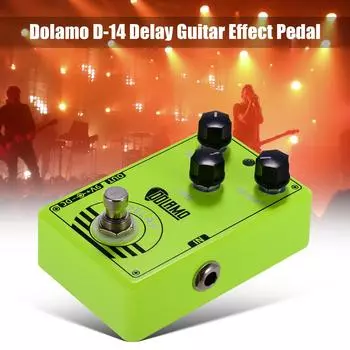 Dolamo D-14 Delay Педаль гитарных эффектов Педаль задержки с повтором микса и регуляторами времени True Bypass зелёный