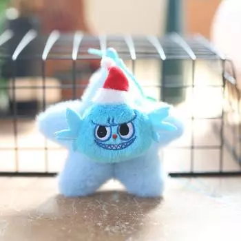 Doll Star Plush Keychain Pp Cotton Fill Backpack Decor For Teens Kids Big Eye