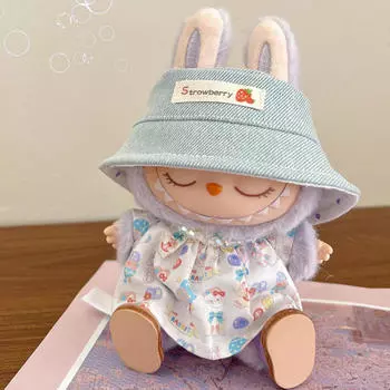 Dolls Bucket Hat Costume Accessories, Miniature Headgear for 15-17cm Dress up Thanksgiving жёлтый