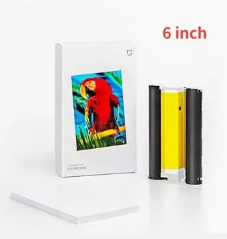 Домашний фотопринтер Xiaomi Mi, специальный самоклеящаяся фотобумага с 6-дюймовой задней панелью, набор цветных лент, защитная пленка HD, фотобумага