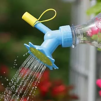 Домашний сад Цветы Растения Водный разбрызгиватель Для полива цветов Бутылочные лейки Разбрызгиватель 2 в 1 Пластиковый разбрызгиватель Насадка синий