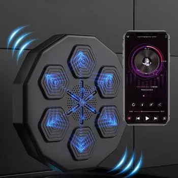 Домашний смарт-бокс Тренажер реакции Музыка Smart Fight Target Настенный фитнес-артефакт Электронный световой бокс