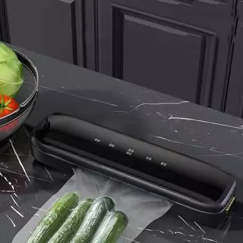 Домашний вакуумный упаковщик 1 шт., пищевая упаковка, небольшой сенсорный экран, вакуумный упаковщик, длительная свежесть, компрессорный пластиковый упаковщик белый