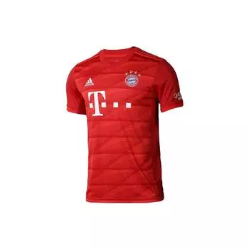 Домашняя майка Adidas Bayern Мюнхен с буквенным логотипом, короткий рукав, Supporter Edition, мужские топы сезона 2019-2020, красные DW7410 XS