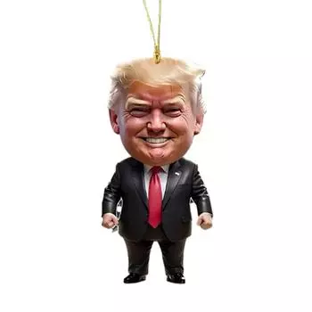 Дональд Трамп Рождественское украшение Акриловый забавный Дональд Трамп Подвеска для украшения автомобиля