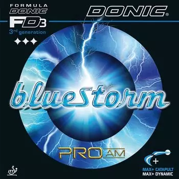 DONIC Table Tennis Back Soft Rubber Blue Storm PRO AM Black AL098ABI 2.0 чёрный