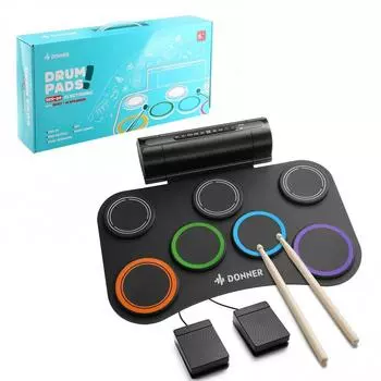 Donner se DRM Set 2 WAY Power Up MIDI Recording с 2-сторонними усилителями мощности DRM PADS с динамиком