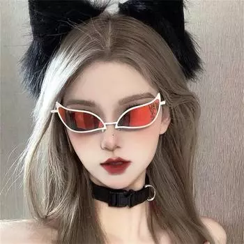 Солнцезащитные очки Donquixote из ПВХ Doflamingo Очки для косплея Аниме Солнцезащитные очки «кошачий глаз» для женщин и мужчин Забавный рождественский подарок для вечеринки Реквизит оранжевый