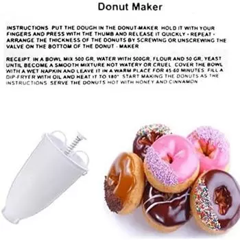 Donut Maker Plastic Waffle Molds Kitchen Accessory Bakeware Doughnut Maker Cake Mold Biscuit Cookies Diy Baking Tool белый