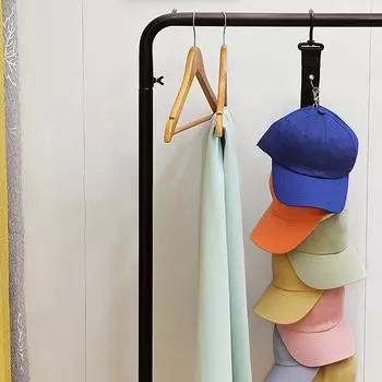 Door Wall Mounted Cap Rack Hat Holder Baseball Cap Towel Rack Holder Closet Hanger Storage Organizer Convenient Accessories чёрный