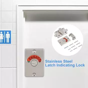 Door With -through Fixing Wear-resistant Public Places Zinc Alloy Indicating Lock Offices for Railway Stations